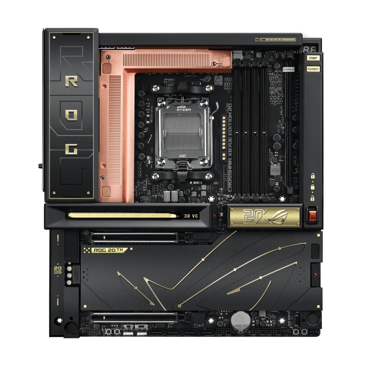 ASUS ROG Crosshair X870E Edition 20 Motherboard | AM5 | DDR5 | WiFi 7 | 10GbE | USB4