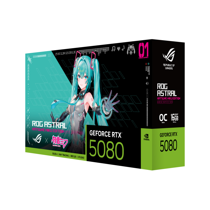 ASUS ROG Astral GeForce RTX 5080 OC Hatsune Miku Edition Graphics Card | 16GB GDDR7