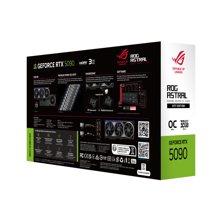 ASUS ROG Astral GeForce RTX 5090 BTF OC Graphics Card | 32GB GDDR7